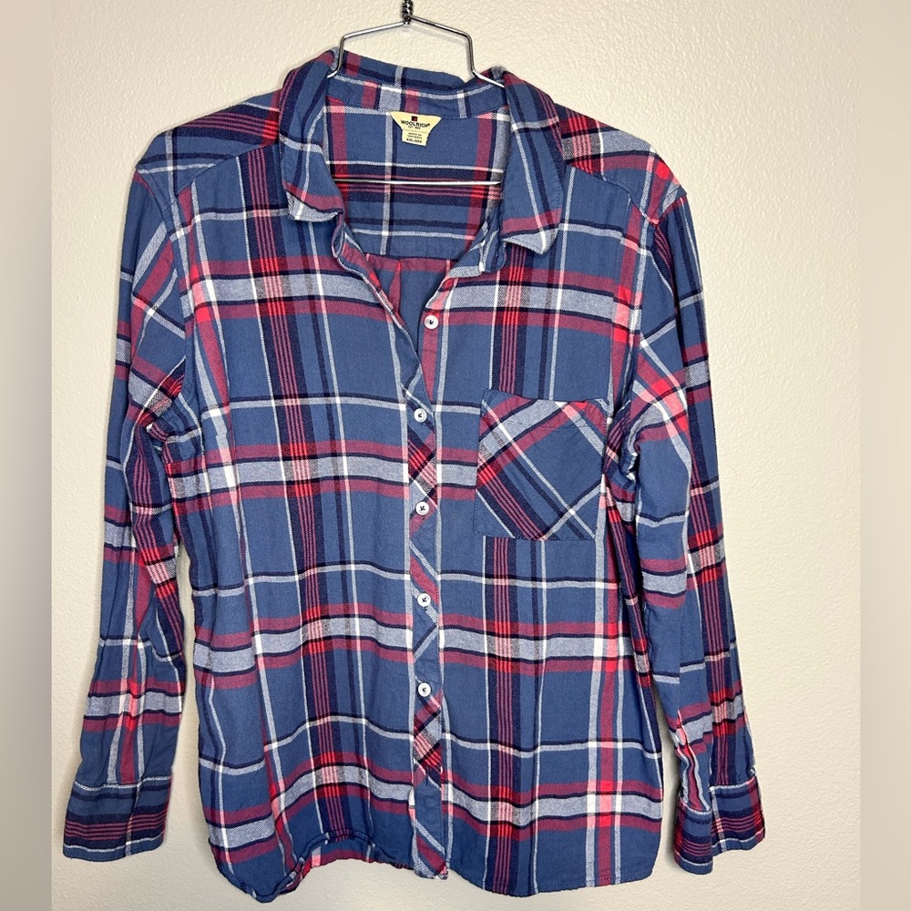 Woolrich Blue and Red Plaid Shirt Outdoor Size XXL